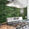 imageArt3d 10Piece Peel and Stick Backsplash Tile 12quot X 12quot SelfAdhesive Tile Sticker 10 TilesJade Green
