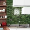 imageArt3d 10Piece Peel and Stick Backsplash Tile 12quot X 12quot SelfAdhesive Tile Sticker 10 TilesJade Green