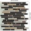 imageArt3d 10Piece Peel and Stick Backsplash Tile 12quot X 12quot SelfAdhesive Tile Sticker 10 TilesLight Brown