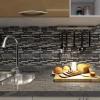 imageArt3d 10Piece Peel and Stick Backsplash Tile 12quot X 12quot SelfAdhesive Tile Sticker 10 TilesLight Brown