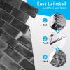 imageArt3d 10Piece Peel and Stick Backsplash Tile 12quot X 12quot SelfAdhesive Tile Sticker 10 TilesSmoky Black