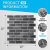 imageArt3d 10Piece Peel and Stick Backsplash Tile 12quot X 12quot SelfAdhesive Tile Sticker 10 TilesSmoky Black