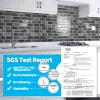 imageArt3d 10Piece Peel and Stick Backsplash Tile 12quot X 12quot SelfAdhesive Tile Sticker 10 TilesSmoky Black