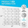 imageArt3d 10Piece Peel and Stick Backsplash Tile 12quot X 12quot SelfAdhesive Tile Sticker 10 TilesWarm White with Black Grout