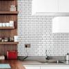 imageArt3d 10Piece Peel and Stick Backsplash Tile 12quot X 12quot SelfAdhesive Tile Sticker 10 TilesWarm White with Black Grout