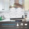 imageArt3d 10Piece Peel and Stick Backsplash Tile 12quot X 12quot SelfAdhesive Tile Sticker 10 TilesWhite