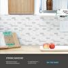 imageArt3d 10Piece Peel and Stick Backsplash Tile 12quot X 12quot SelfAdhesive Tile Sticker 10 TilesWhite