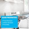 imageArt3d 10Piece Peel and Stick Backsplash Tile 12quot X 12quot SelfAdhesive Tile Sticker 10 TilesWhite Washed