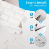 imageArt3d 10Piece Peel and Stick Backsplash Tile 12quot X 12quot SelfAdhesive Tile Sticker 10 TilesWhite Washed