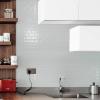 imageArt3d 10Sheet Peel and Stick Subway Backsplash 12 in x 12in Black Marble DesignWhite