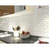 imageArt3d 10Sheet Peel and Stick Subway Backsplash 12 in x 12in White Marble DesignMono White with Gray Grout
