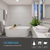 imageArt3d 10Sheet Peel and Stick Subway Backsplash 12 in x 12in White Marble DesignMono White with Gray Grout