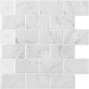 imageArt3d 10Sheet Peel and Stick Subway Backsplash 12 in x 12in White Marble DesignWhite Marble