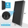 imageArt3d 10Pack Peel and Stick Acoustic Panels with Acrylic Tape  12 x 48 inches Self Adhesive Sound Absorbing Polyester Wall Panels for Home Office Studio BlackBlackfoam