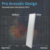 imageArt3d 10Pack Peel and Stick Acoustic Panels with Acrylic Tape  12 x 48 inches Self Adhesive Sound Absorbing Polyester Wall Panels for Home Office Studio BlackWhitepolyester