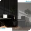 imageArt3d 10Pack Peel and Stick Acoustic Panels with Acrylic Tape  12 x 48 inches Self Adhesive Sound Absorbing Polyester Wall Panels for Home Office Studio BlackBlackpolyester