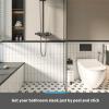 imageArt3d 10Sheet Faux Marble Peel and Stick Backsplash Tile for Kitchen Wall Bathroom Countertops 114 inch x 91 inch Stickon GlazedCeramic Finish Resist to Water Heat and Scratches Ash GreyWhite