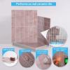 imageArt3d 10Sheet Faux Marble Peel and Stick Backsplash Tile for Kitchen Wall Bathroom Countertops 114 inch x 91 inch Stickon GlazedCeramic Finish Resist to Water Heat and Scratches Ash GreyPink