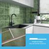 imageArt3d 10Sheet Faux Marble Peel and Stick Backsplash Tile for Kitchen Wall Bathroom Countertops 114 inch x 91 inch Stickon GlazedCeramic Finish Resist to Water Heat and Scratches Ash GreyGreen