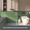 imageArt3d 10Sheet Faux Marble Peel and Stick Backsplash Tile for Kitchen Wall Bathroom Countertops 114 inch x 91 inch Stickon GlazedCeramic Finish Resist to Water Heat and Scratches Ash GreyGreen