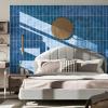 imageArt3d 10Sheet Faux Marble Peel and Stick Backsplash Tile for Kitchen Wall Bathroom Countertops 114 inch x 91 inch Stickon GlazedCeramic Finish Resist to Water Heat and Scratches Ash GreyBlue