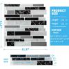 imageArt3d 10Sheet Peel and Stick Backsplash 12 in x 12in White Marble DesignBlack Marble