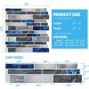 imageArt3d 10Sheet Peel and Stick Backsplash 12 in x 12in White Marble DesignBlue
