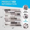 imageArt3d 10Sheet Peel and Stick Backsplash 12 in x 12in White Marble DesignBrown Marble
