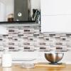 imageArt3d 10Sheet Peel and Stick Backsplash 12 in x 12in White Marble DesignBrown Marble