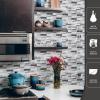 imageArt3d 10Sheet Peel and Stick Backsplash 12 in x 12in White Marble DesignGray