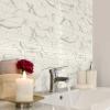 imageArt3d 10Sheet Peel and Stick Backsplash 12 in x 12in White Marble DesignWhite Marble