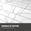 imageArt3d 10Sheet Peel and Stick Backsplash 12 in x 12in White Marble DesignWhite Marble