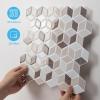 imageArt3d 10Sheet Peel and Stick Backsplash Tiles 12x12 Inch SelfAdhesive 3D Wall Tiles for Kitchen Bathroom Countertop  Thickened Waterproof Design White ampamp BlackLight Brown
