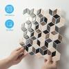 imageArt3d 10Sheet Peel and Stick Backsplash Tiles 12x12 Inch SelfAdhesive 3D Wall Tiles for Kitchen Bathroom Countertop  Thickened Waterproof Design White ampamp BlackEspresso Brown