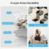 imageArt3d 10Sheet Peel and Stick Backsplash Tiles 12x12 Inch SelfAdhesive 3D Wall Tiles for Kitchen Bathroom Countertop  Thickened Waterproof Design White ampamp BlackEspresso Brown