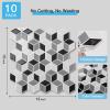 imageArt3d 10Sheet Peel and Stick Backsplash Tiles 12x12 Inch SelfAdhesive 3D Wall Tiles for Kitchen Bathroom Countertop  Thickened Waterproof Design White ampamp BlackWhiteBlack