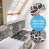 imageArt3d 10Sheet Peel and Stick Backsplash Tiles 12x12 Inch SelfAdhesive 3D Wall Tiles for Kitchen Bathroom Countertop  Thickened Waterproof Design White ampamp BlackGraphite Gray