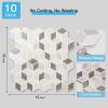 imageArt3d 10Sheet Peel and Stick Backsplash Tiles 12x12 Inch SelfAdhesive 3D Wall Tiles for Kitchen Bathroom Countertop  Thickened Waterproof Design White ampamp BlackLight Brown