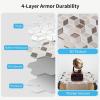 imageArt3d 10Sheet Peel and Stick Backsplash Tiles 12x12 Inch SelfAdhesive 3D Wall Tiles for Kitchen Bathroom Countertop  Thickened Waterproof Design White ampamp BlackLight Brown