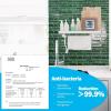 imageArt3d 10Sheet Premium Stick On Kitchen Backsplash Tiles 12quotx12quot Peel and Stick Self Adhesive Wall Tiles White Marble DesignGreen