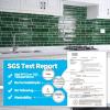 imageArt3d 10Sheet Premium Stick On Kitchen Backsplash Tiles 12quotx12quot Peel and Stick Self Adhesive Wall Tiles White Marble DesignGreen