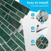 imageArt3d 10Sheet Premium Stick On Kitchen Backsplash Tiles 12quotx12quot Peel and Stick Self Adhesive Wall Tiles White Marble DesignGreen