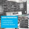 imageArt3d 10Sheet Premium Stick On Kitchen Backsplash Tiles 12quotx12quot Peel and Stick Self Adhesive Wall Tiles White Marble DesignSmoky Black
