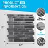 imageArt3d 10Sheet Premium Stick On Kitchen Backsplash Tiles 12quotx12quot Peel and Stick Self Adhesive Wall Tiles White Marble DesignSmoky Black
