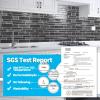 imageArt3d 10Sheet Premium Stick On Kitchen Backsplash Tiles 12quotx12quot Peel and Stick Self Adhesive Wall Tiles White Marble DesignSmoky Black