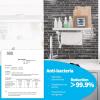 imageArt3d 10Sheet Premium Stick On Kitchen Backsplash Tiles 12quotx12quot Peel and Stick Self Adhesive Wall Tiles White Marble DesignSmoky Black