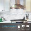 imageArt3d 10Sheet Premium Stick On Kitchen Backsplash Tiles 12quotx12quot Peel and Stick Self Adhesive Wall Tiles White Marble DesignWhite