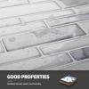 imageArt3d 10Sheet Premium Stick On Kitchen Backsplash Tiles 12quotx12quot Peel and Stick Self Adhesive Wall Tiles White Marble DesignWhite