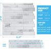 imageArt3d 10Sheet Premium Stick On Kitchen Backsplash Tiles 12quotx12quot Peel and Stick Self Adhesive Wall Tiles White Marble DesignWhite