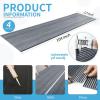 imageArt3d 4Pack GlueOn Herringbone Wainscoting Panel for Interior Wall Decor  104 x 12 Inch Polystyrene Ultralight Slim Slat Wall Panels for Living Room Bedroom AshtreeWeathered Teak